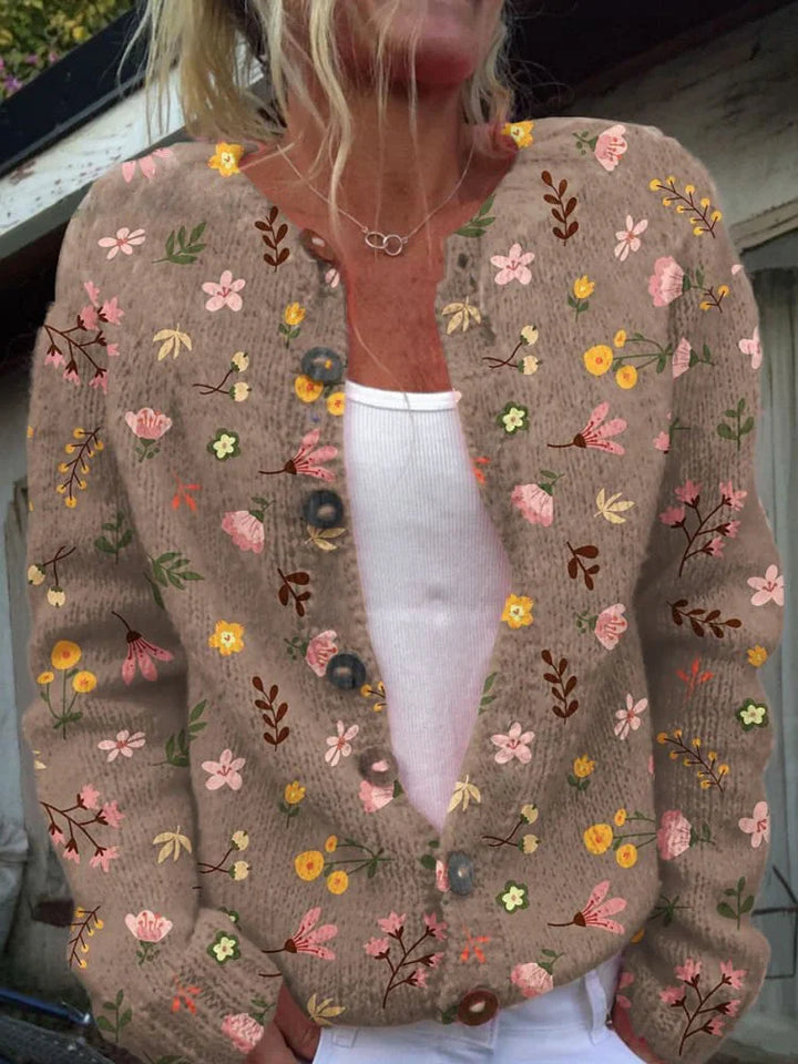 Mune | Soft Cardigan with Flower Embroidery