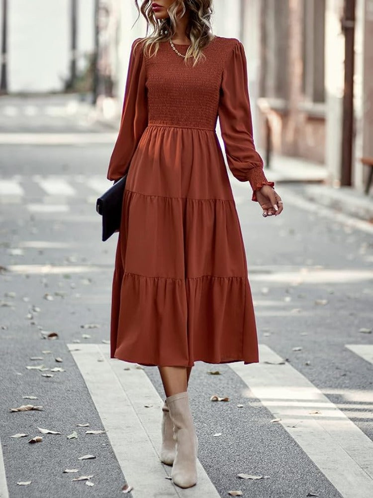 Mune | Midi Dress with Long Sleeves and Dinner Jackets