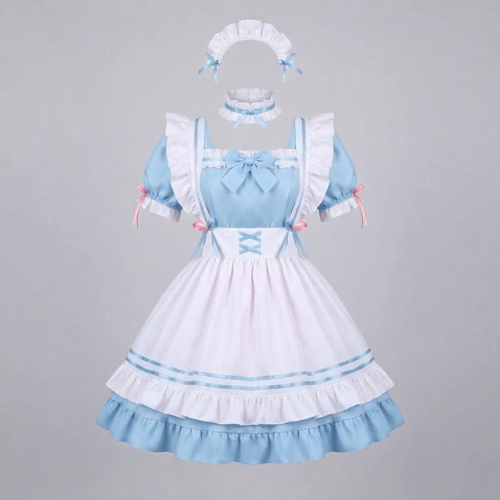Women Playful Costume Set with Ruffle Details and Accessories Mune Fashion