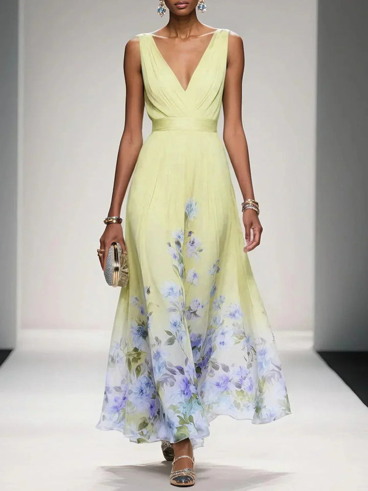 Women Floral Print Wedding Guest Dress