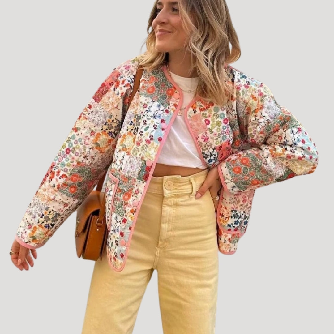 Mune | Women's lightweight summer quilted jacket – printed Boho style