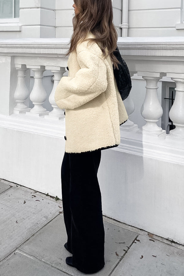 Mune | Patchwork Crew Neck Warm Loose Jacket