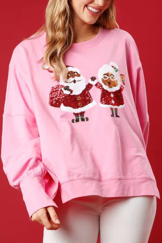 Mune | Santa Sequins Casual Loose Long Sleeve Sweatshirt