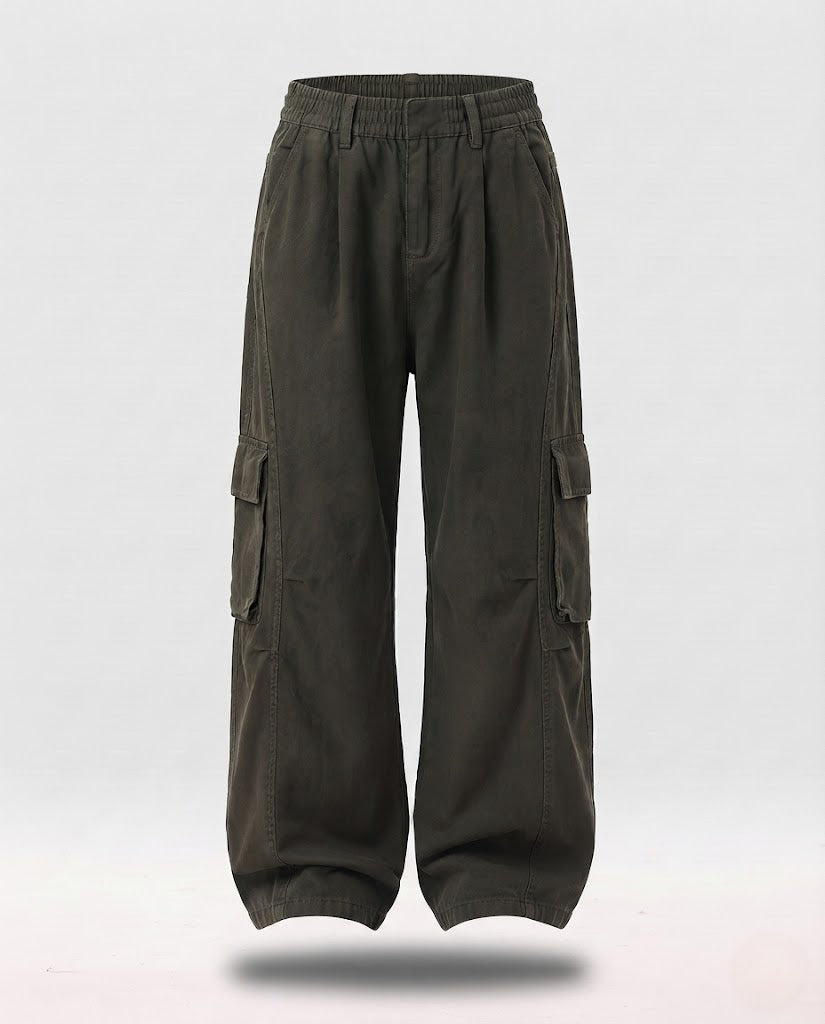 Unisex Oversize Cargo Pants in Palazzo Cut with Comfortable Waist Mune Fashion