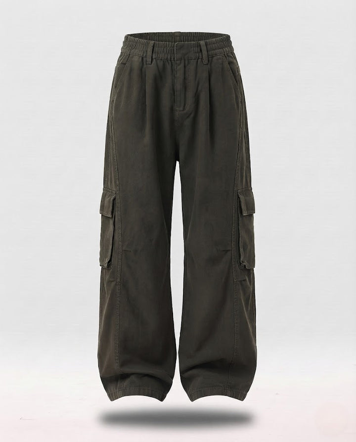 Unisex Oversize Cargo Pants in Palazzo Cut with Comfortable Waist Mune Fashion