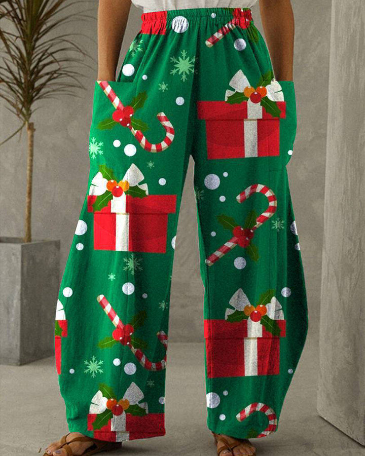 Mune | Christmas Print Leisure Pants