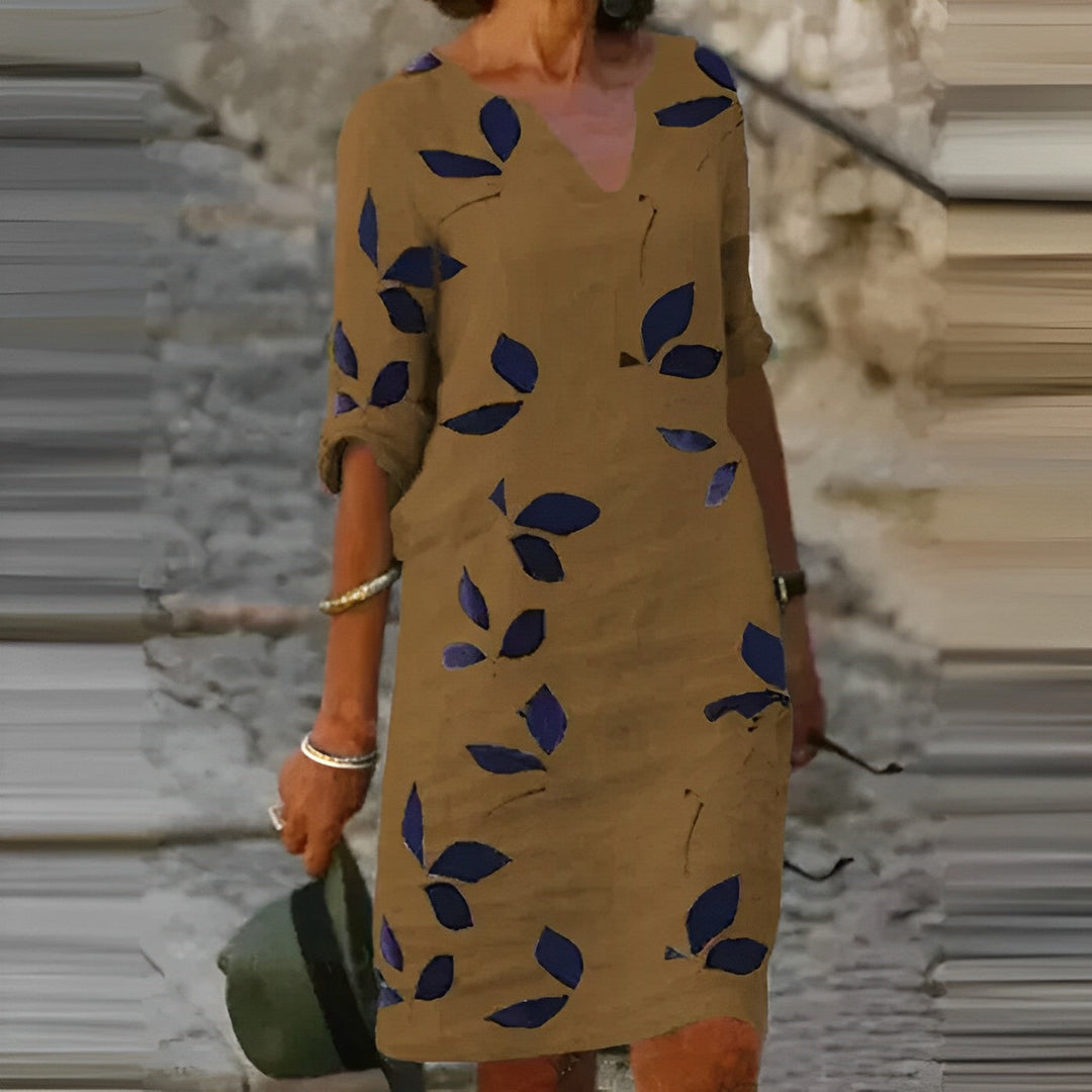 Mune | Fantastic summer dress with leaf print for women