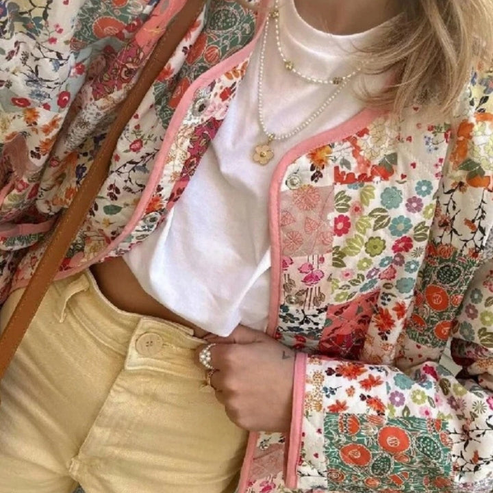 Mune | Women's lightweight summer quilted jacket – printed Boho style