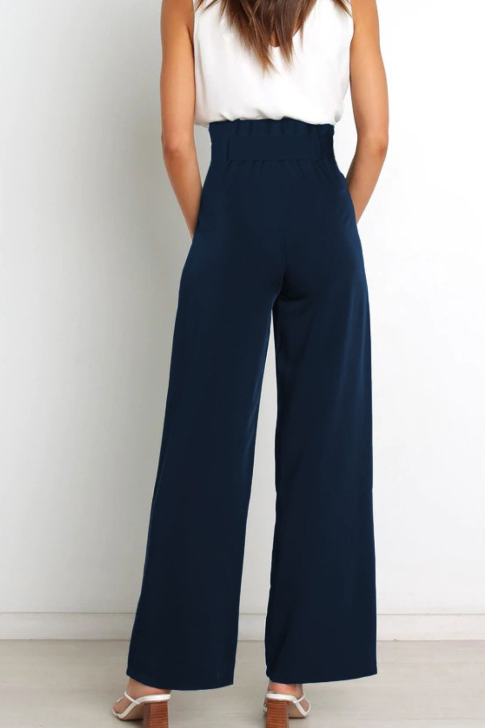 Mune Fashion | High Waist Paperbag Pants with Bow Detail
