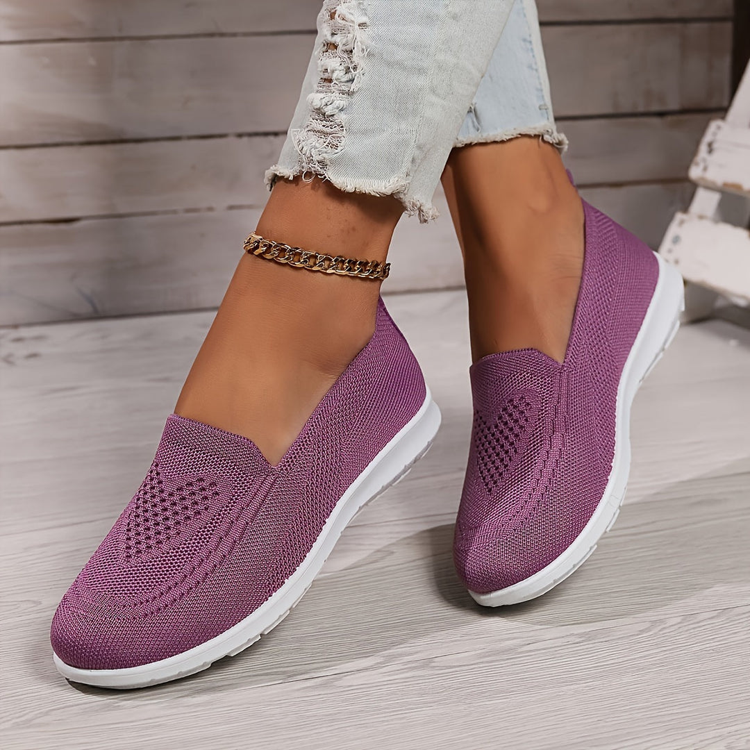 Mune Fashion | Solid Color Knitted Sneakers For Women