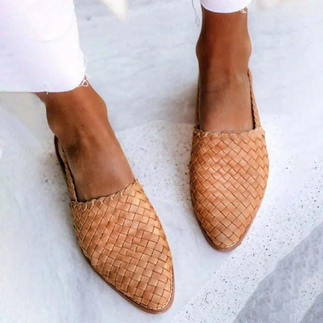 Vintage braided lace flats