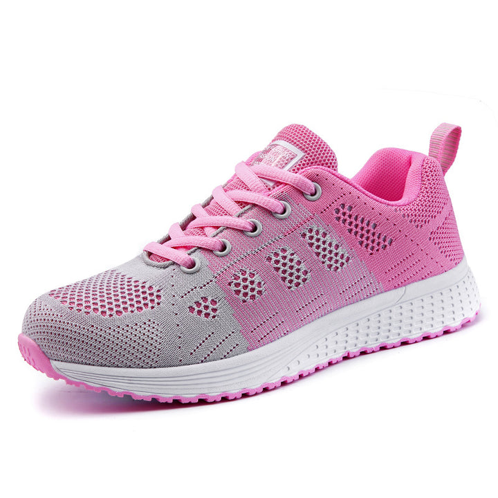 Ladies' lightweight knitted casual sneaker with honeycomb perforation, shock-absorbing foam sole and padded heel collar Mune Fashion