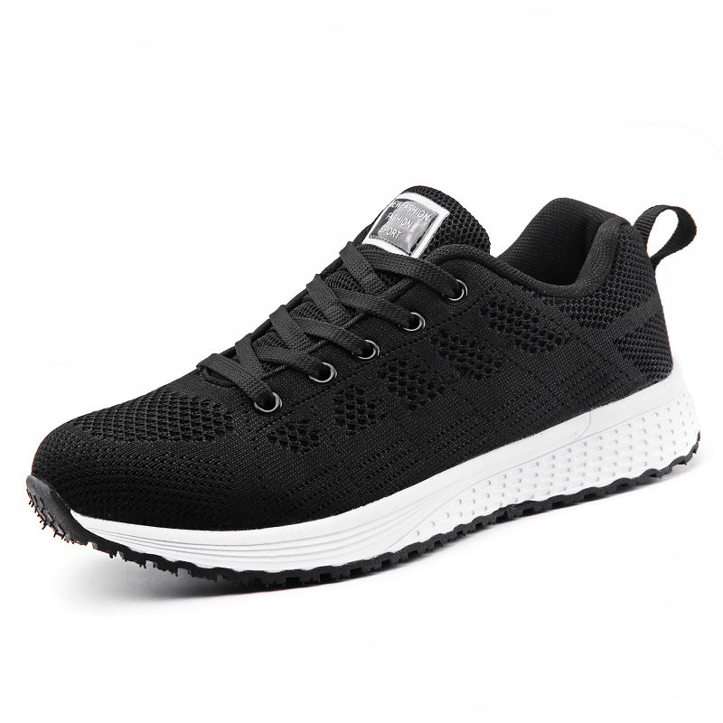 Ladies' lightweight knitted casual sneaker with honeycomb perforation, shock-absorbing foam sole and padded heel collar Mune Fashion