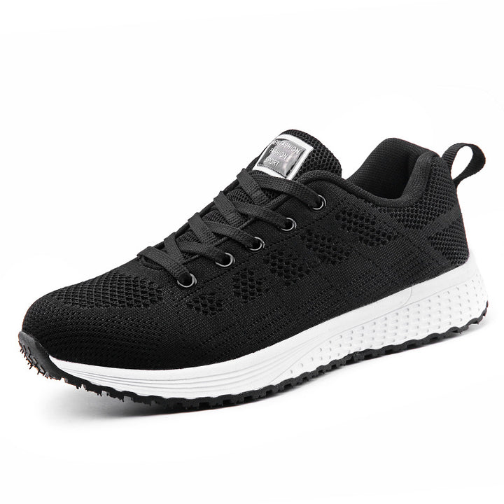 Ladies' lightweight knitted casual sneaker with honeycomb perforation, shock-absorbing foam sole and padded heel collar Mune Fashion