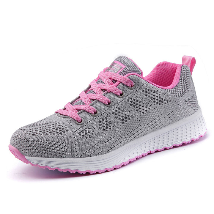 Ladies' lightweight knitted casual sneaker with honeycomb perforation, shock-absorbing foam sole and padded heel collar Mune Fashion