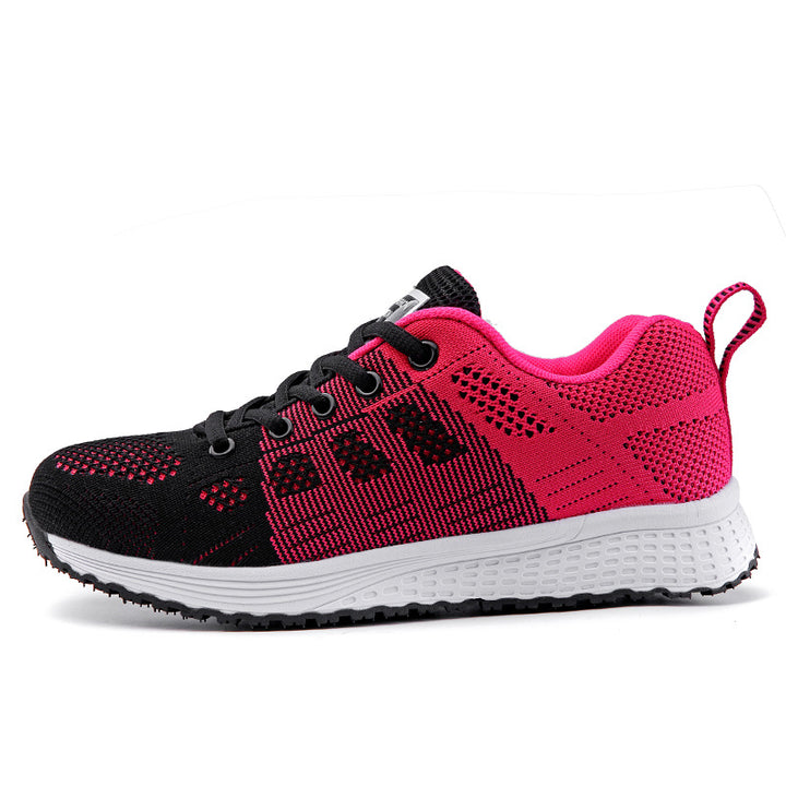 Ladies' lightweight knitted casual sneaker with honeycomb perforation, shock-absorbing foam sole and padded heel collar Mune Fashion