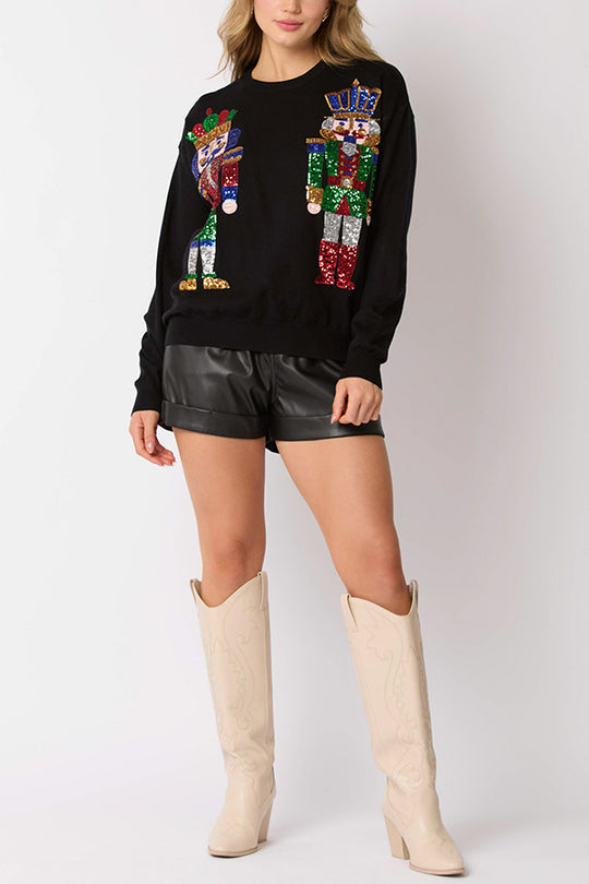 Mune | Christmas Soldier Sequin Fashion Casual Sweatshirt