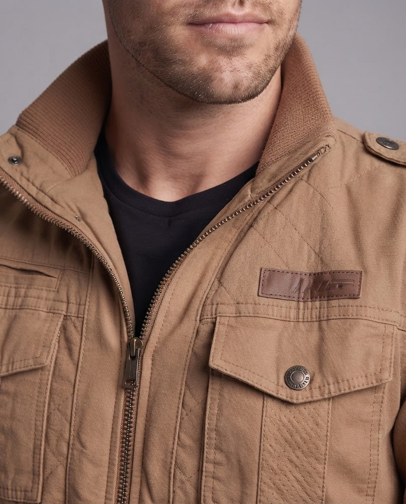 Men's winter jacket with fleece lining and multifunctional pockets Mune Fashion
