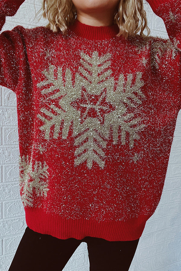 Mune | Christmas Pattern Knitted Round Neck Long Sleeve Sweater
