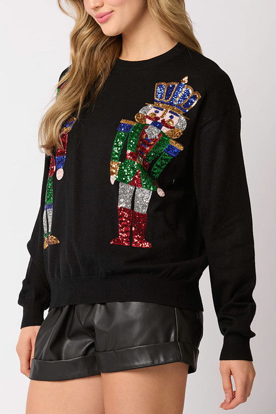 Mune | Christmas Soldier Sequin Fashion Casual Sweatshirt