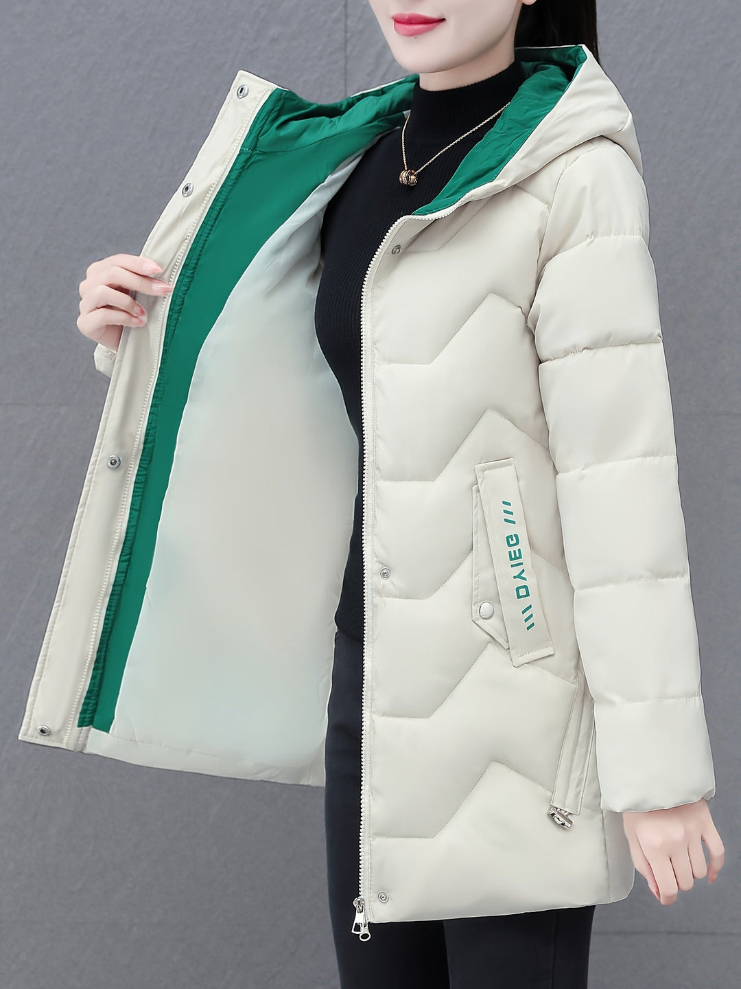 Mune | Long Casual Women's Down Jacket with Hood