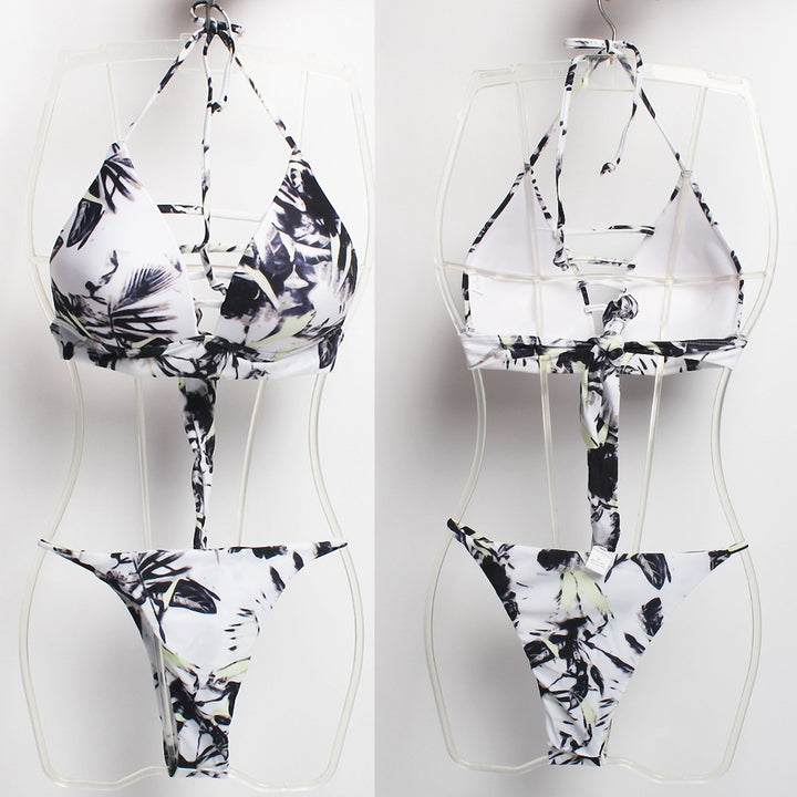 Women's Triangle Bikini with Cheerful Pineapple Pattern Mune Fashion