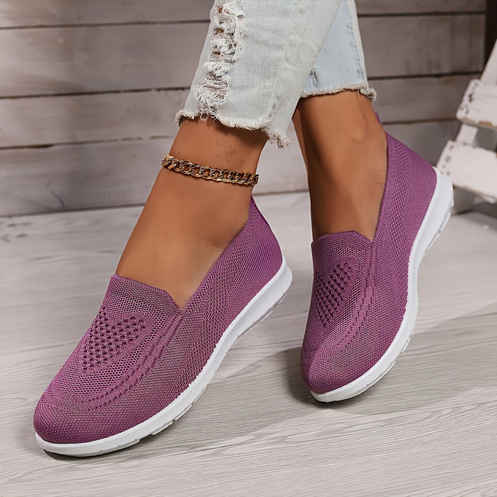 Mune Fashion | Solid Color Knitted Sneakers For Women