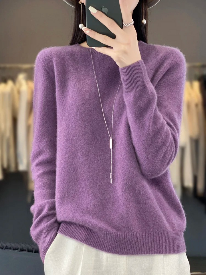 Mune | Cashmere Sweater Women Round Neck Soft and Elegant Knit Sweater
