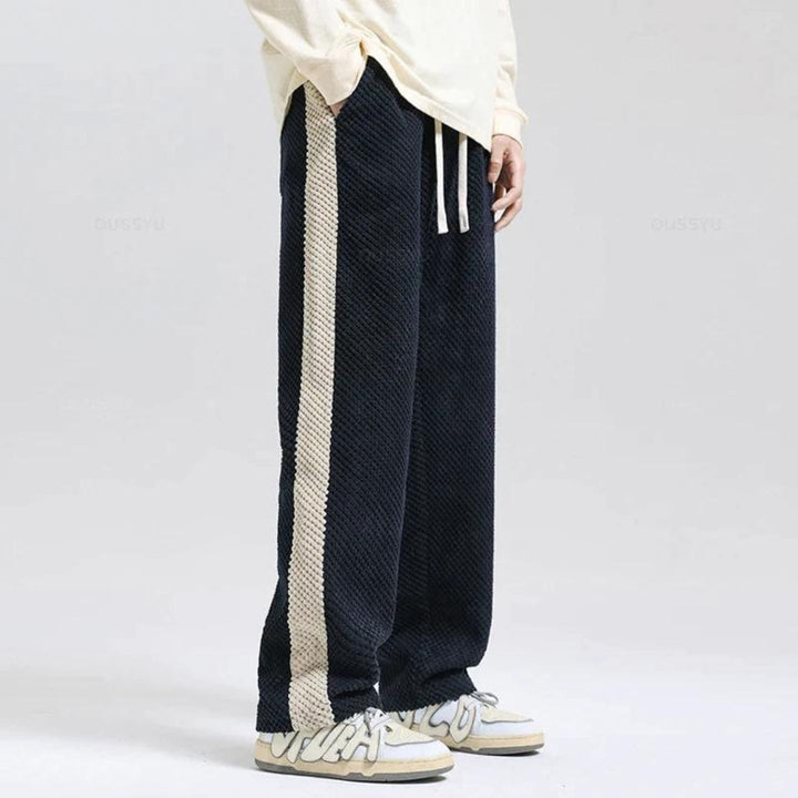 Cord Jogging pants with waffle pattern
