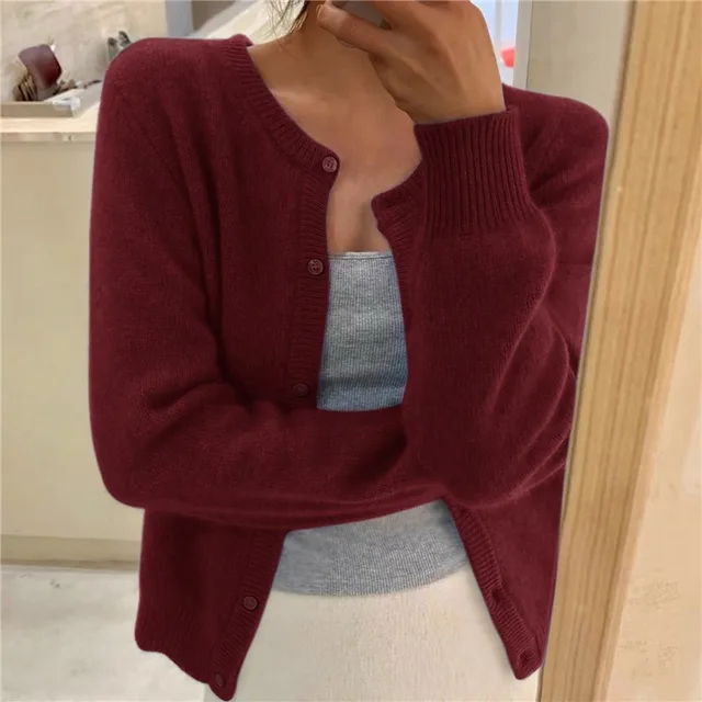 Mune | Knit Women's Jacket Solid Color for Comfort