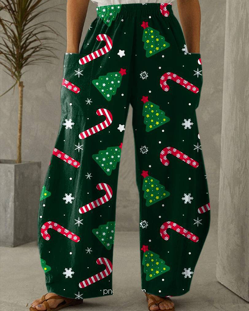 Mune | Christmas Print Leisure Pants