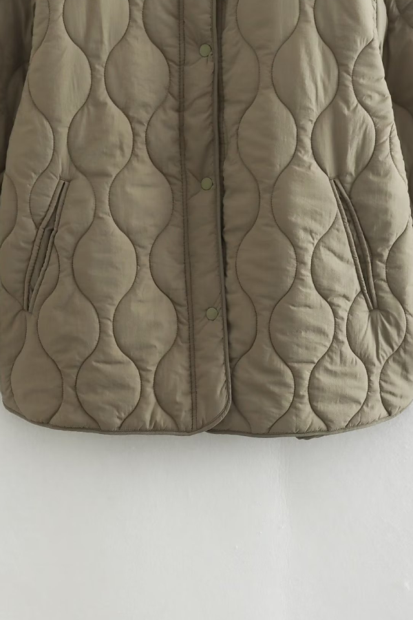 Mune | Color Loose Round Neck Padded Jacket