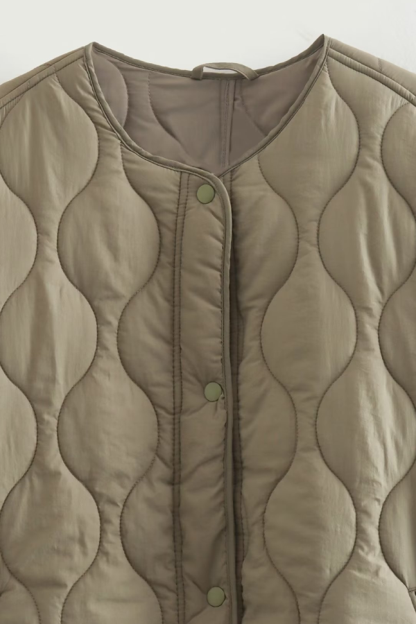 Mune | Color Loose Round Neck Padded Jacket