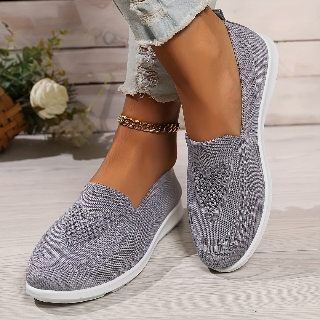 Mune Fashion | Solid Color Knitted Sneakers For Women