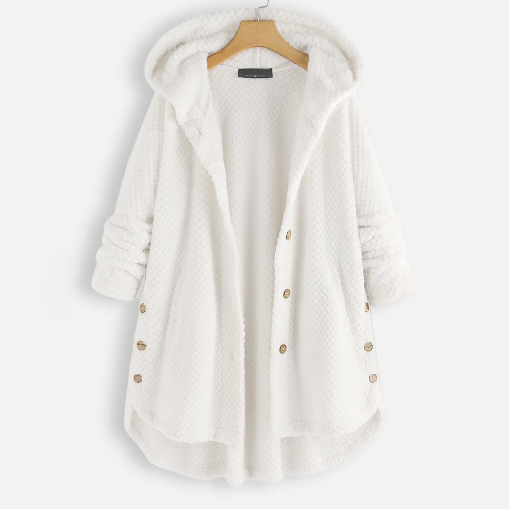 Mune | Mid-length, reversible fleece jacket with hood for winter