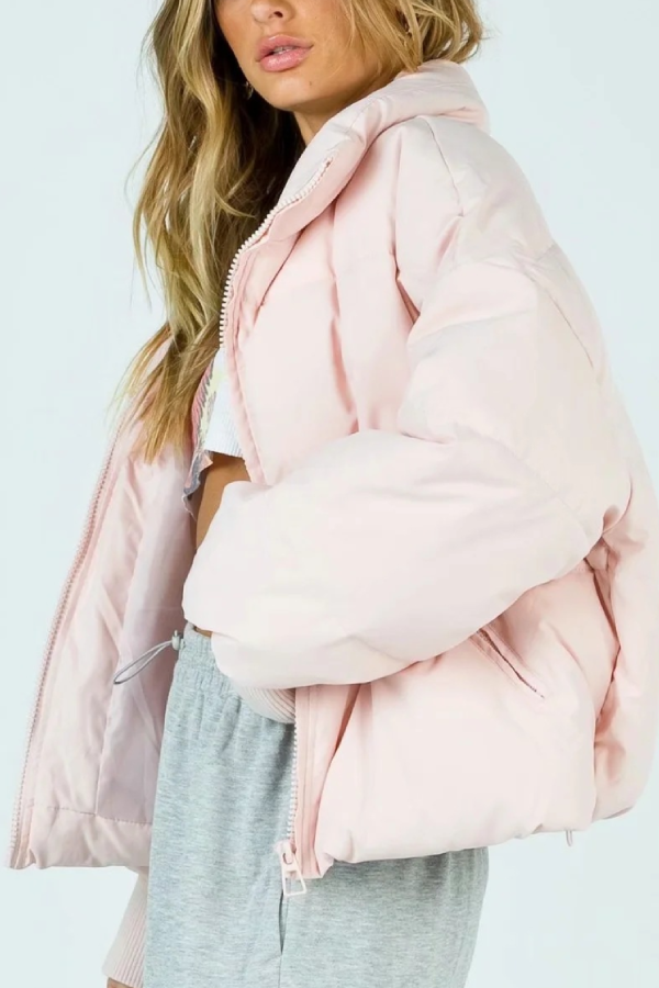 Mune | Collar Zipper Pocket Thick Warm Cotton Jacket