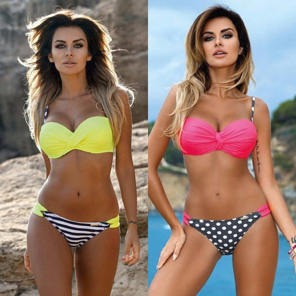 Women's balconette bikini with side gathering and adjustable straps Mune Fashion