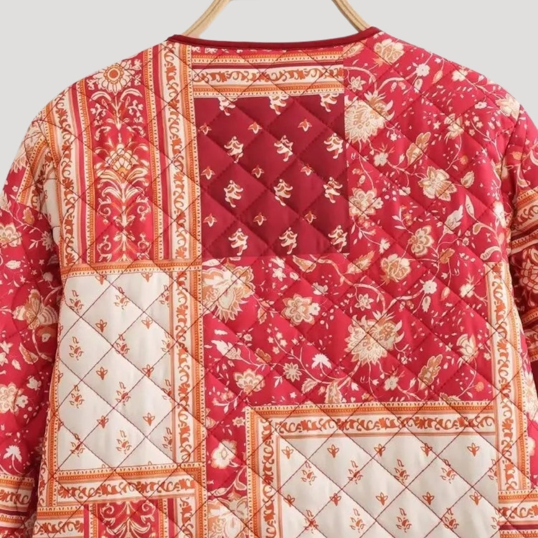 Mune | Women's lightweight summer quilted jacket – printed Boho style