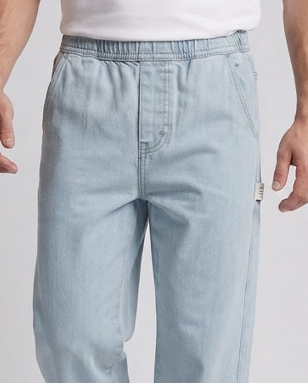 Men's Loose-Fitting Denim Pants with Casual Cut Mune Fashion