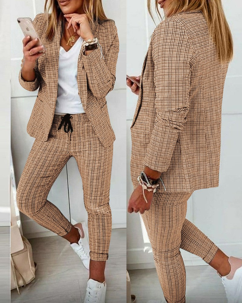 Mune Fashion | Suit Set Modern Two-Piece with Wide Trousers Tailored Blazer Jacket