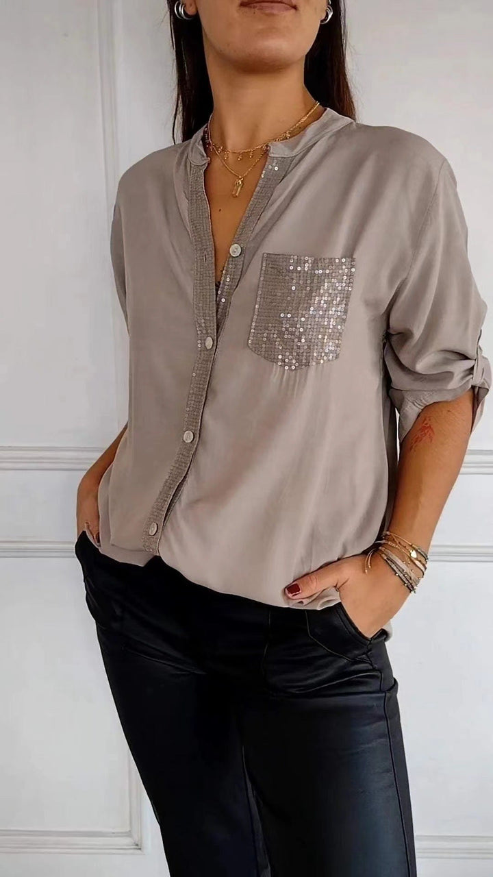Mune | Glitter Blouse with Sequin Pocket