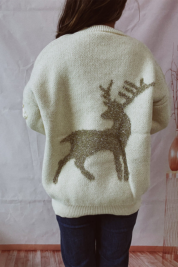Mune | Christmas Pattern Knitted Round Neck Long Sleeve Sweater