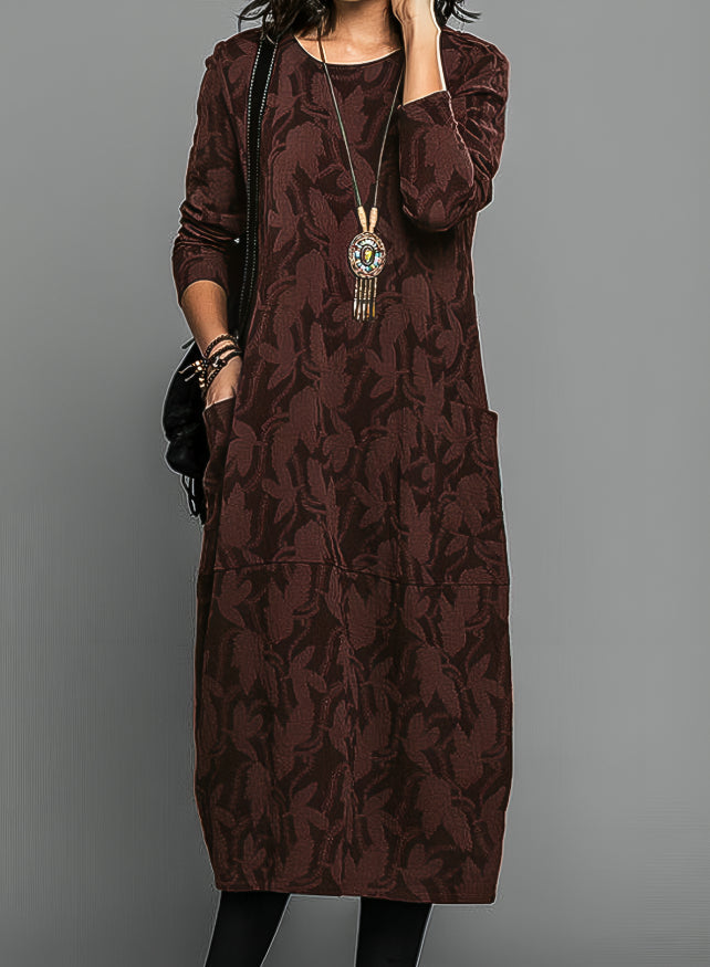 Mune | Luxurious Winter Dress with Print
