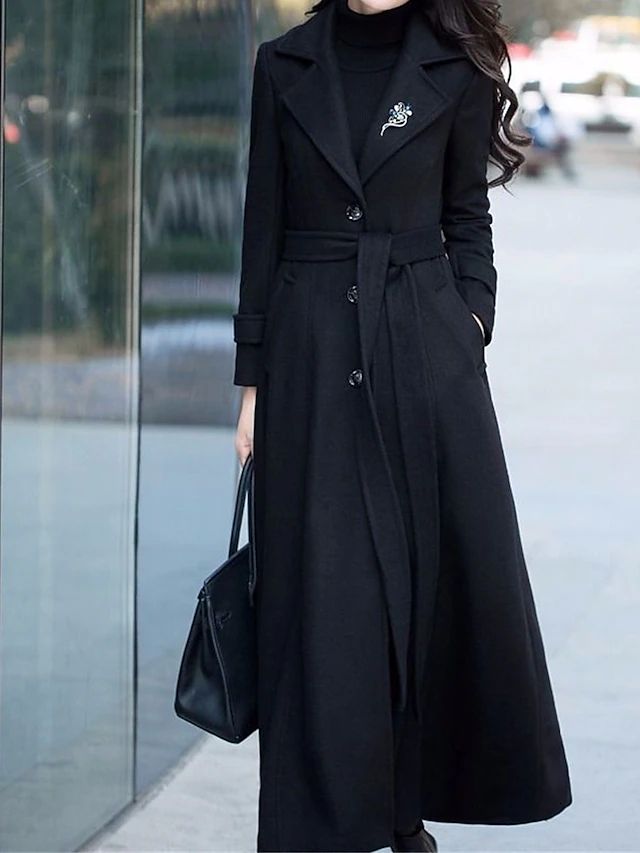 Mune | Long Coat with Belt for Women Ideal for Winter