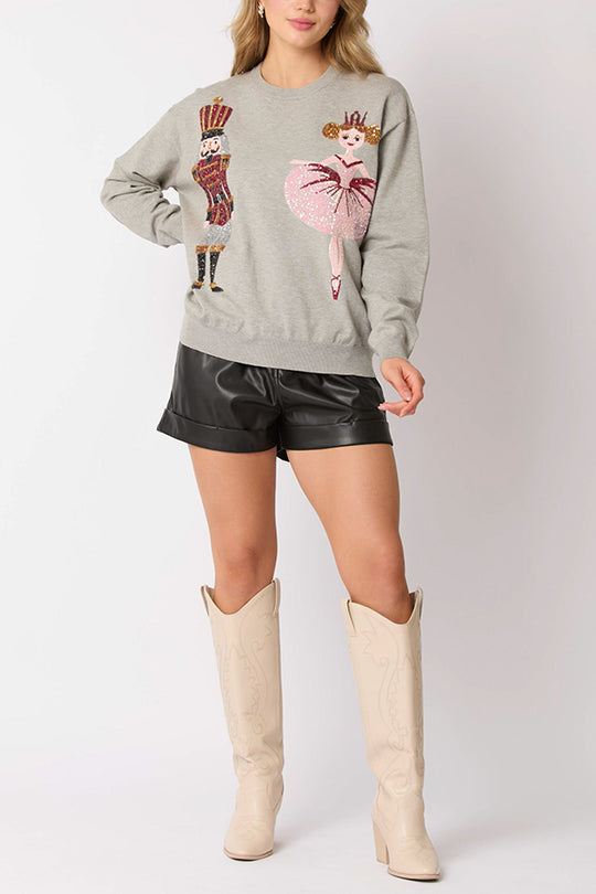 Mune | Christmas Soldier Sequin Fashion Casual Sweatshirt
