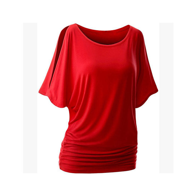 Women's casual oversized T-shirt with delicate ruffle details Mune Fashion