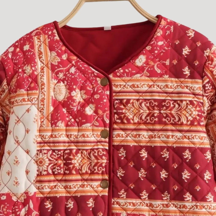 Mune | Women's lightweight summer quilted jacket – printed Boho style