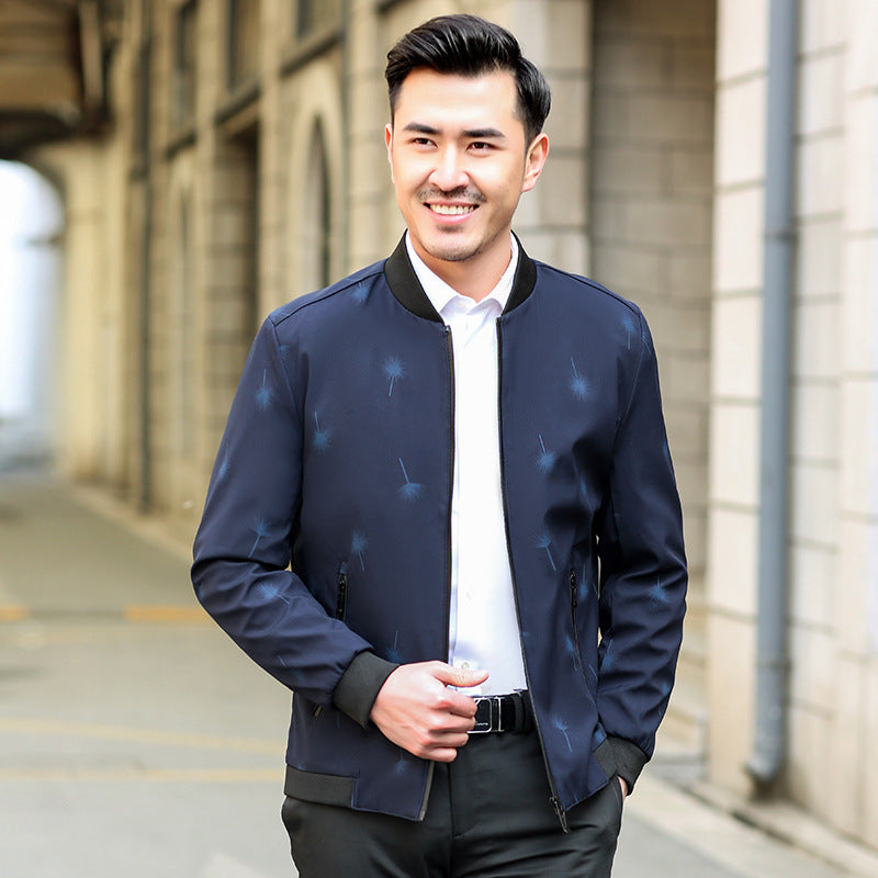 Men's Lightweight Water-Repellent Bomber Jacket with Zipper Pockets and Ribbed Cuffs Mune Fashion