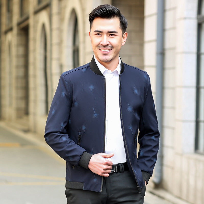 Men's Lightweight Water-Repellent Bomber Jacket with Zipper Pockets and Ribbed Cuffs Mune Fashion