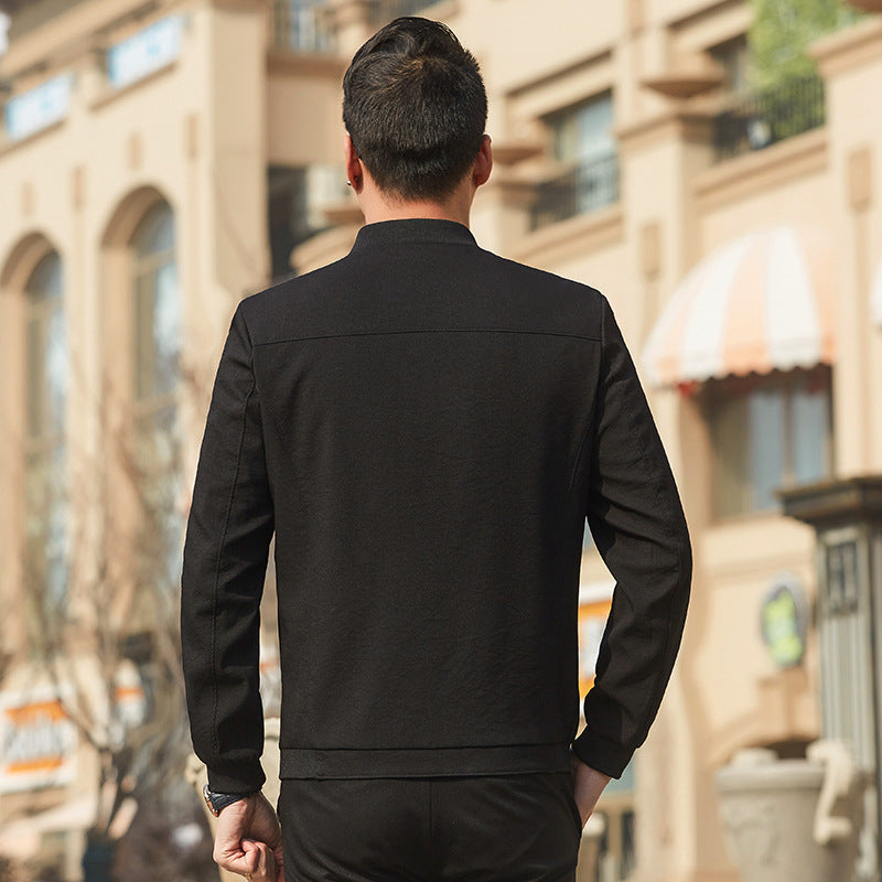 Men's Lightweight Bomber Jacket in Minimal Style with Zipper Mune Fashion